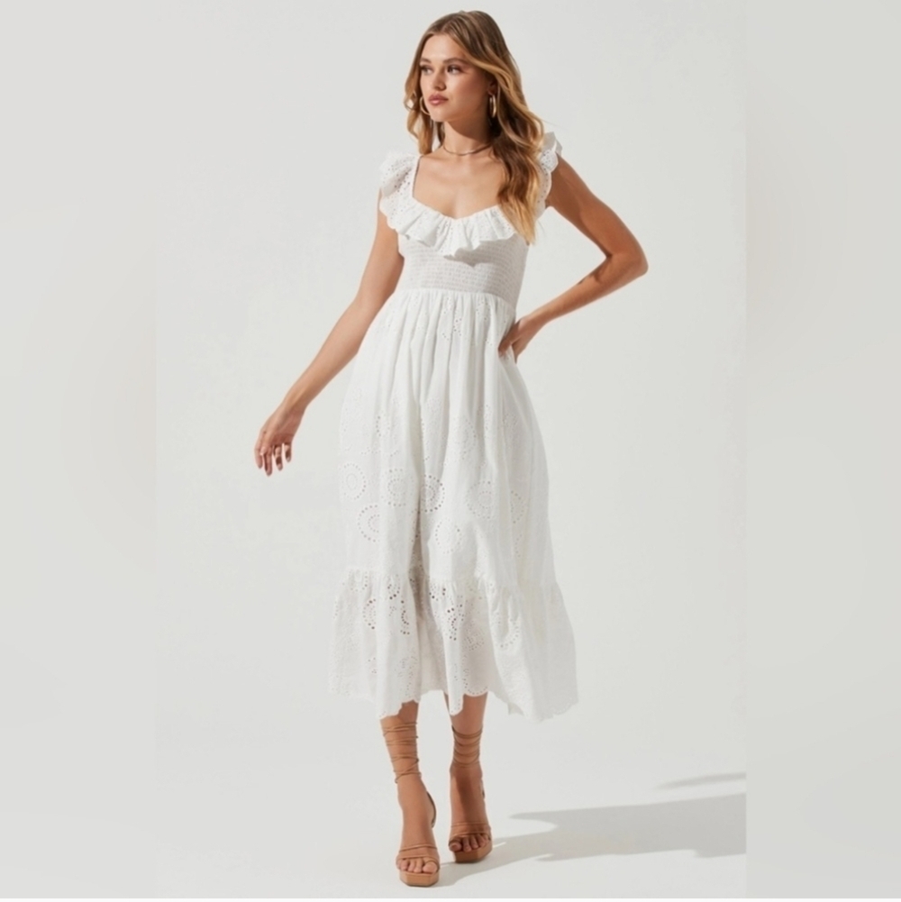 ASTR White Cottage Maxi Dress